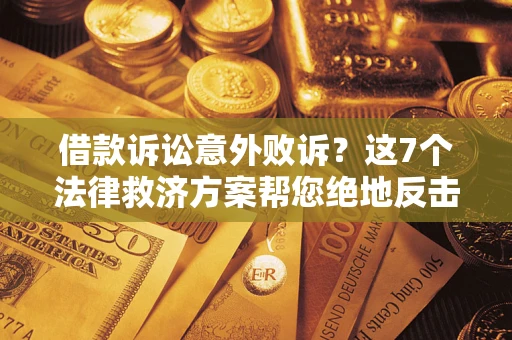 武汉借款诉讼意外败诉？这7个法律救济方案帮您绝地反击！