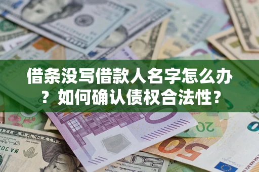武汉借条没写借款人名字怎么办？如何确认债权合法性？