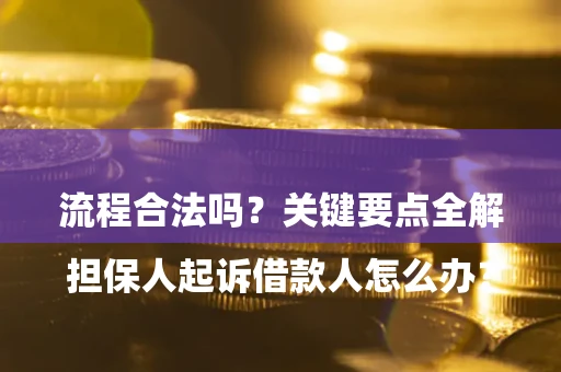 武汉

担保人起诉借款人怎么办？流程合法吗？关键要点全解析